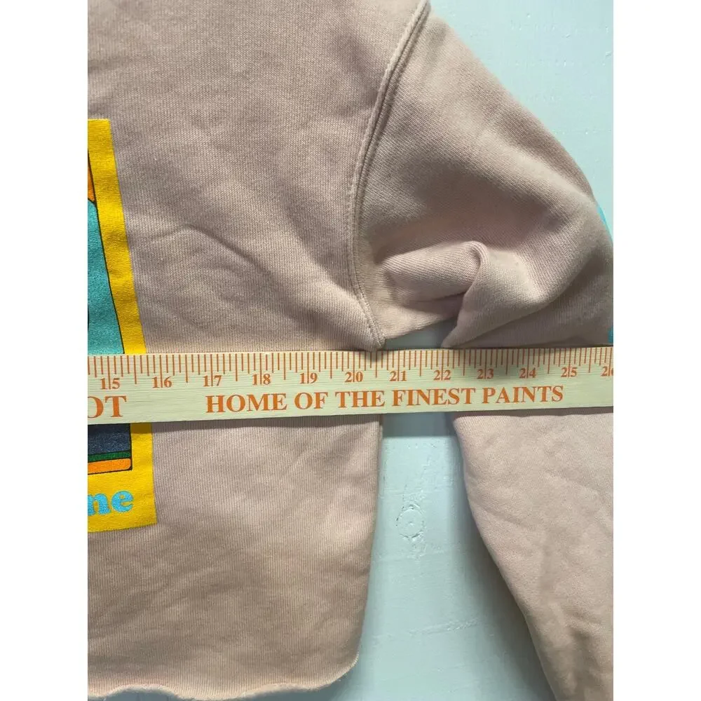 P!NK Women's Cropped Hoodie Size Small Cover Me In Sunshine Peach Hoodie - Picture 8 of 10